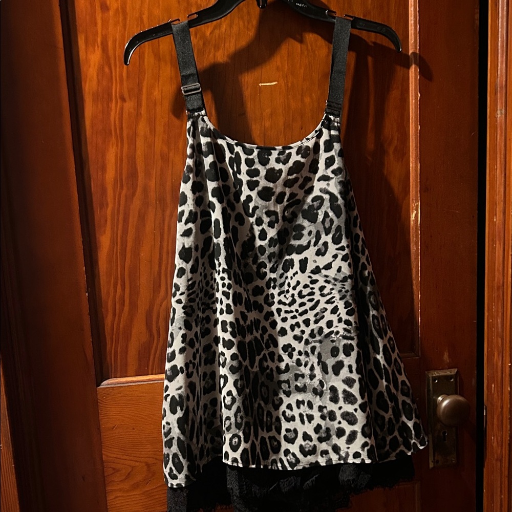 Lane Bryant Black and White Animal Print Camisole - Picture 2 of 4